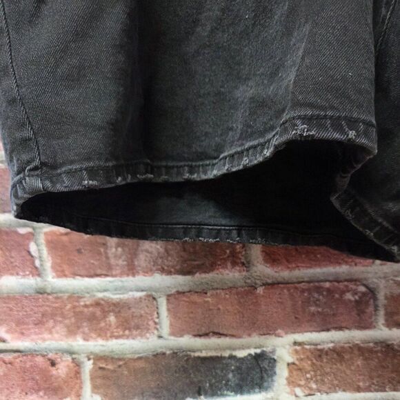 ๐ค Avaโ& Viv Washed Black Bermuda Jean Shorts โ Plus Size 26 Distressed Hem - Picture 4 of 5